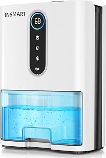 INSMART Luftentfeuchter Elektrisch, 2000 ML Tragbarer Raumentfeuchter für Zuhause, home, 7-farbiges LED-Licht Luftentfeuchter Keller, Gegen Feuchtigkeit und Luftreinigung
