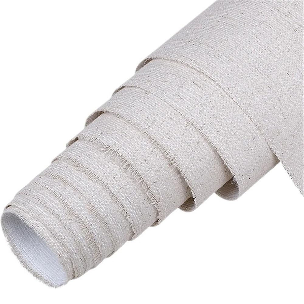 Płótno w rolkach z mieszanki lnu Mieszanka lnu Profesjonalne płótno artystyczne 5M Zagruntowany, walcowany obraz olejny akrylowy 21-57cm(57cm)