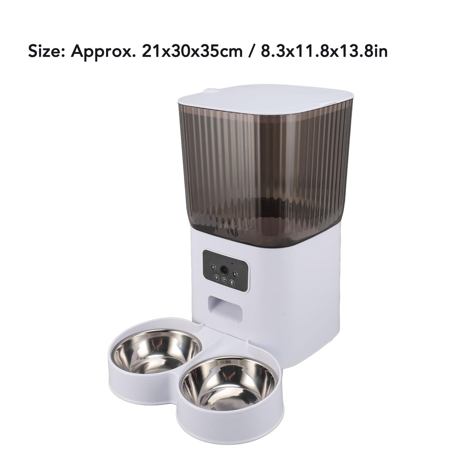 Distributore Automatico di Cibo per Gatti da 5 Litri - Distributore Automatico di Cibo per Mangiatoia per Cani WiFi, Mangiatoia per Gatti Temporizzata Intelligente con (Doppia