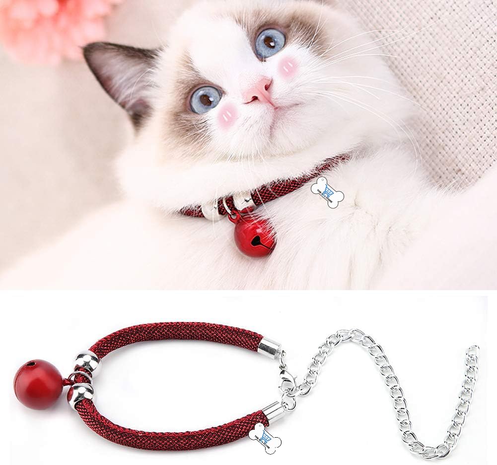 Pet Collar, 1 Pc Japanese Style Cat Collar Nylon Necklace Adjustable Kitty Necktie with Bell Extension Chain Cat Grooming Accessories for Wedding Party Birthdays Photoshot (Color May Vary) (B0CNYVS62T) Amazon Price History, Amazon Price Tracker