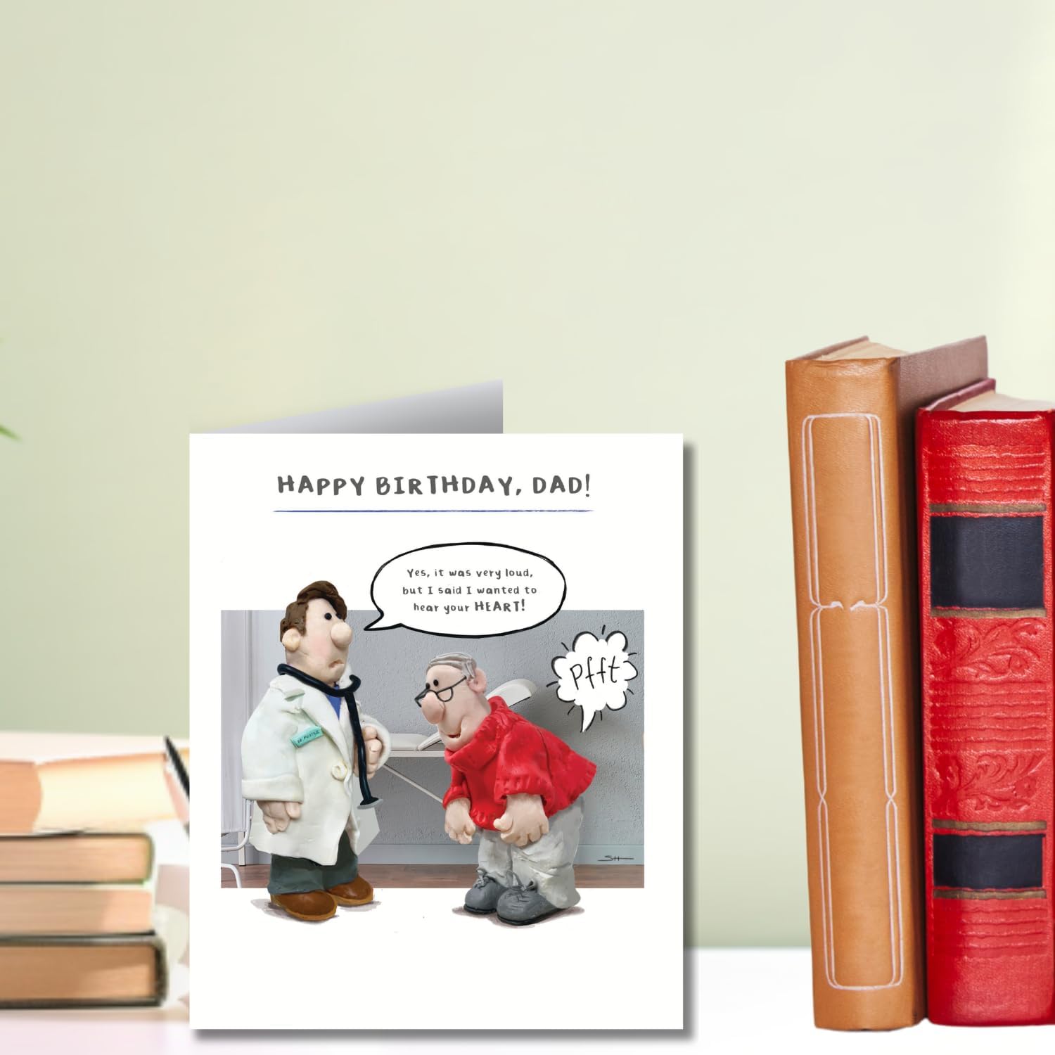 Emotional Rescue Model Family, Birthday Card for Dad, Dad Greetings Card, Examined at the Doctors! Multi-coloured, 18.4 x 15.4 cms