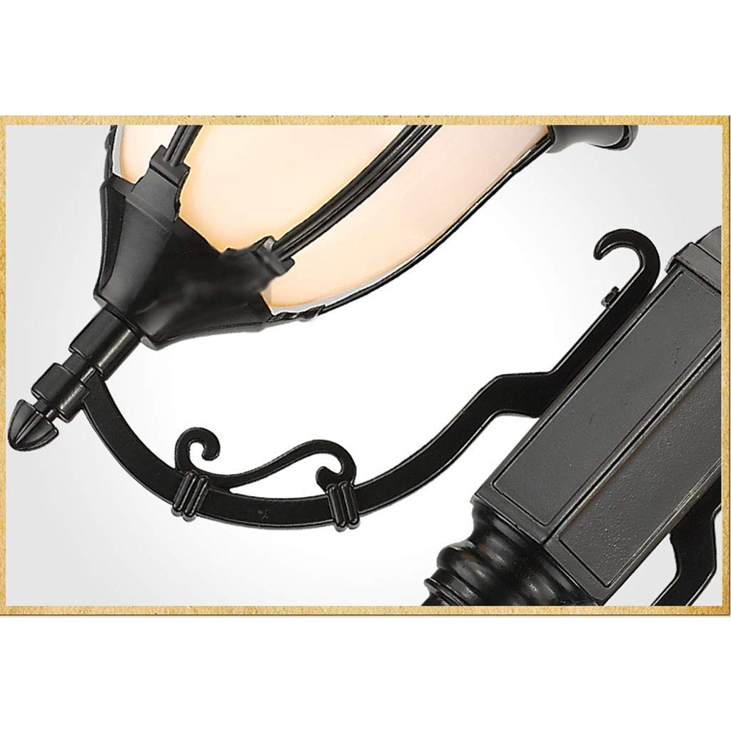 Double tête super lumineuse, Cap Lights Outdoor, Lampadaire LED, Poteau épaissi, mat mat, Abat-jour en acrylique, Aluminium moulé sous pression, Poteaux de clôture LED, Décoration de terrasse ou de ja