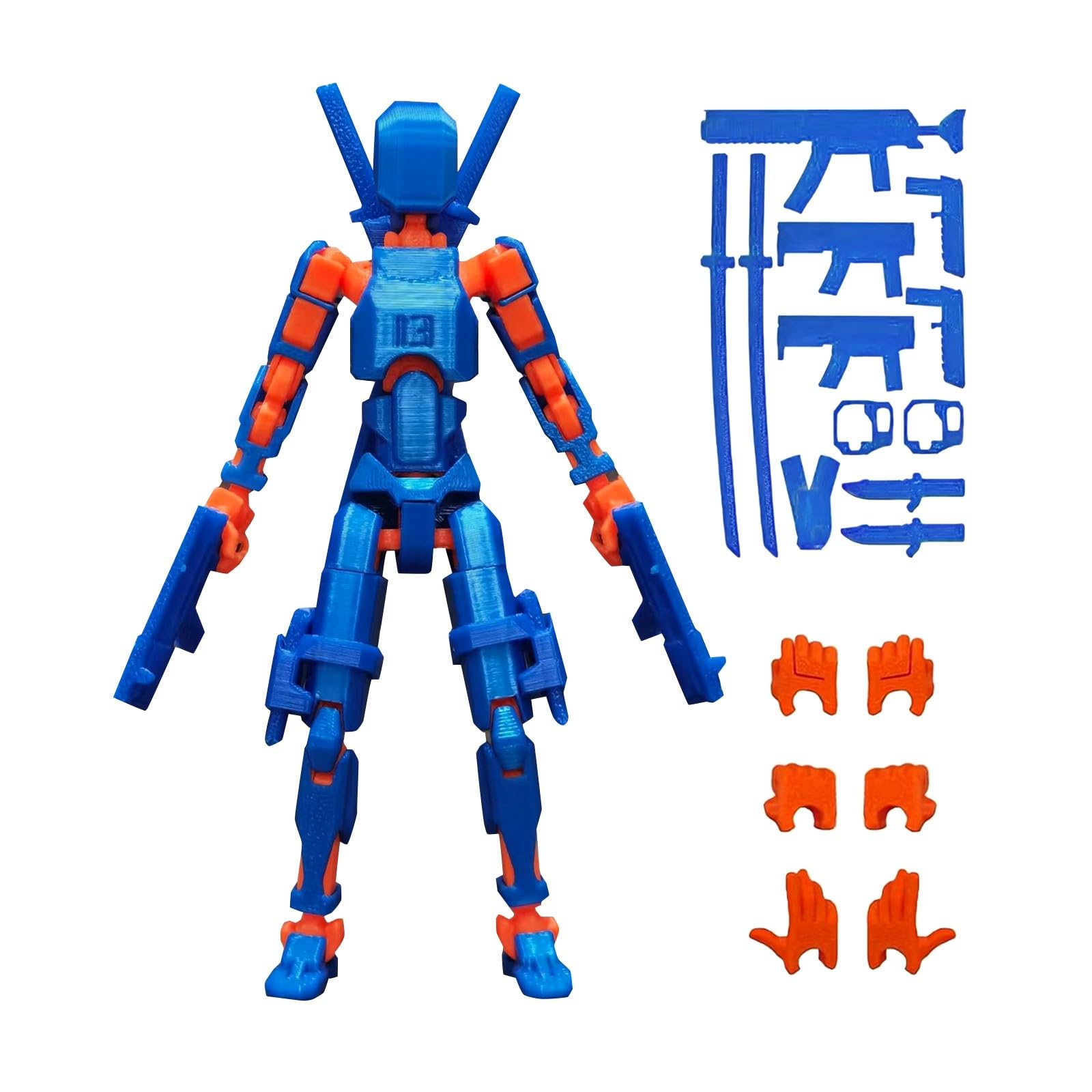 Assembly Completed-Titan 13 Action Dummy Robot 3D Printed Multi-Jointed for Collectors Desktop Decorations