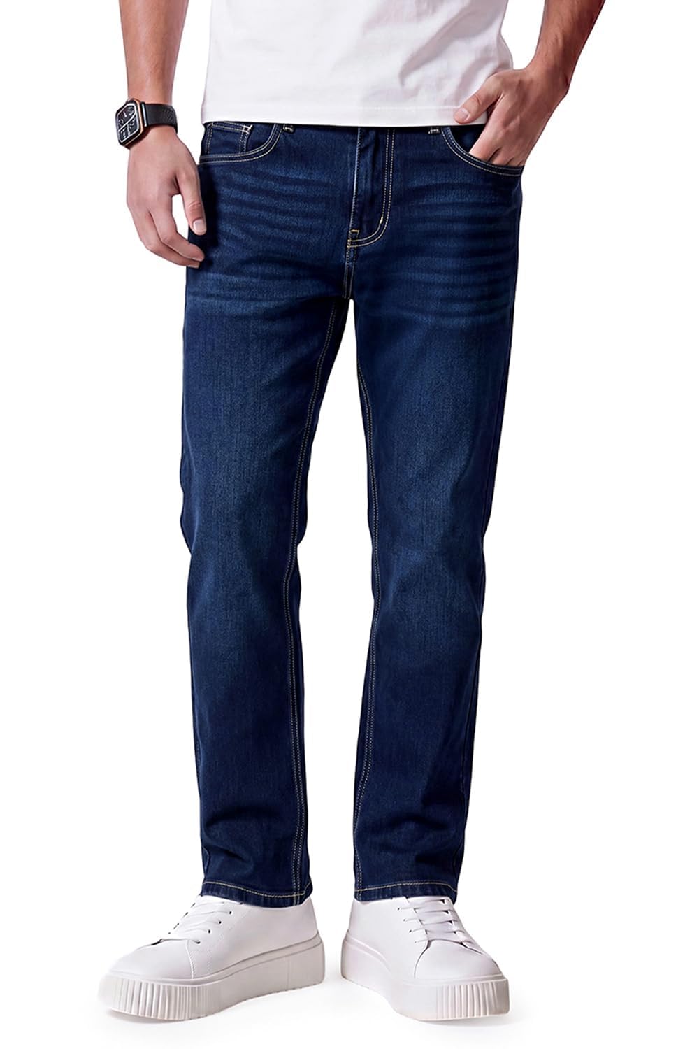 Heyfanee Herren Jeans Regular Fit Straight Hose