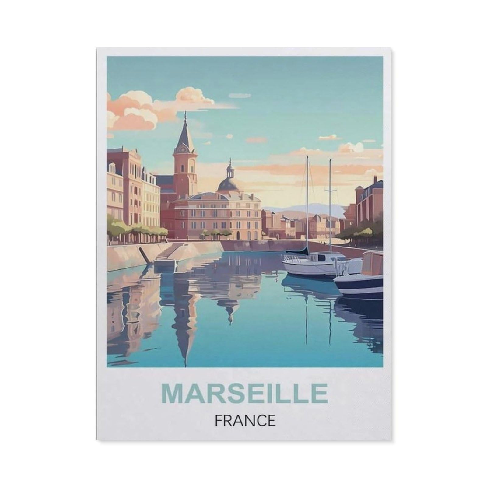Metal Tin Sign，Marseille France(20x30cm）