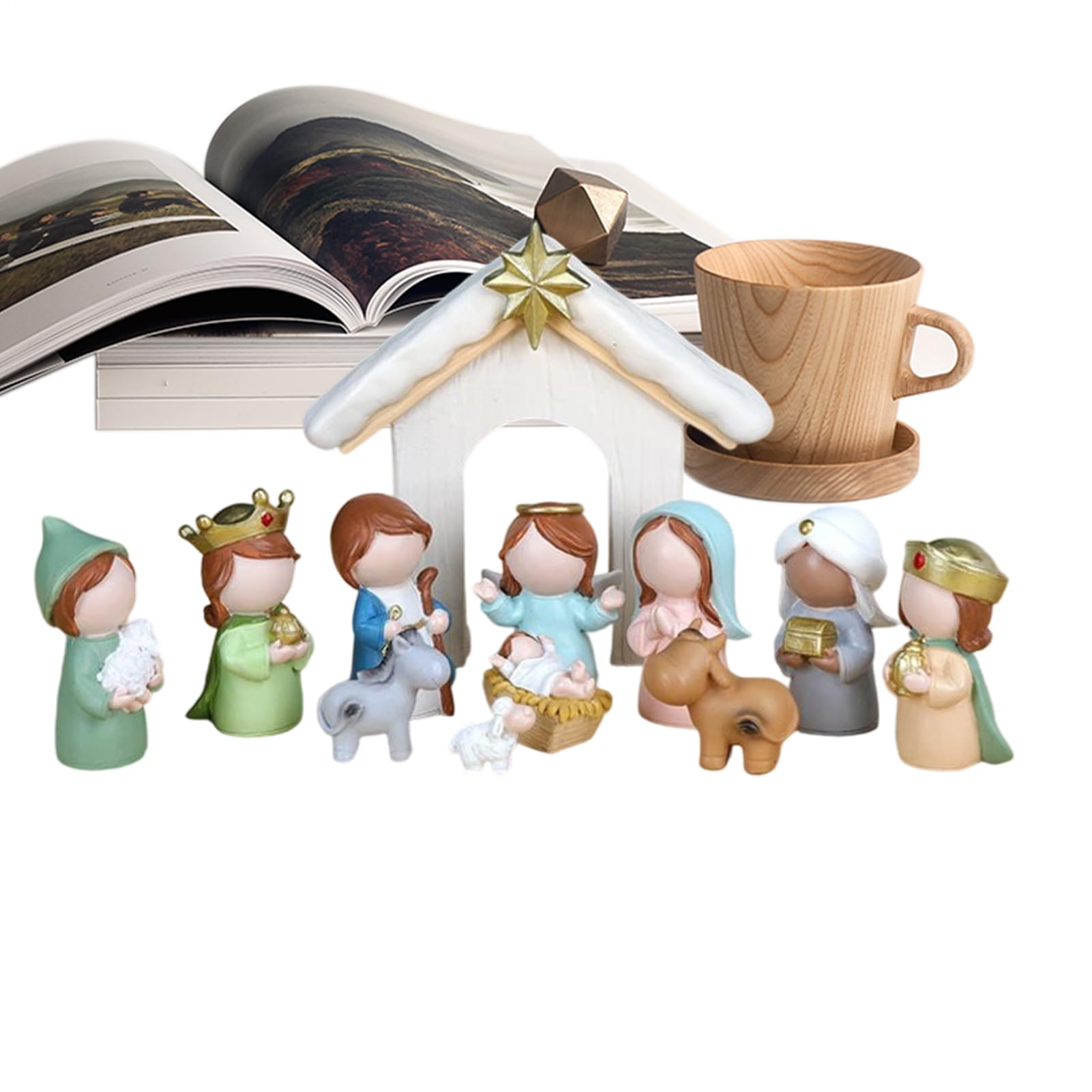 Weihnachtskrippe Set 12 Teile Heilige Krippe
