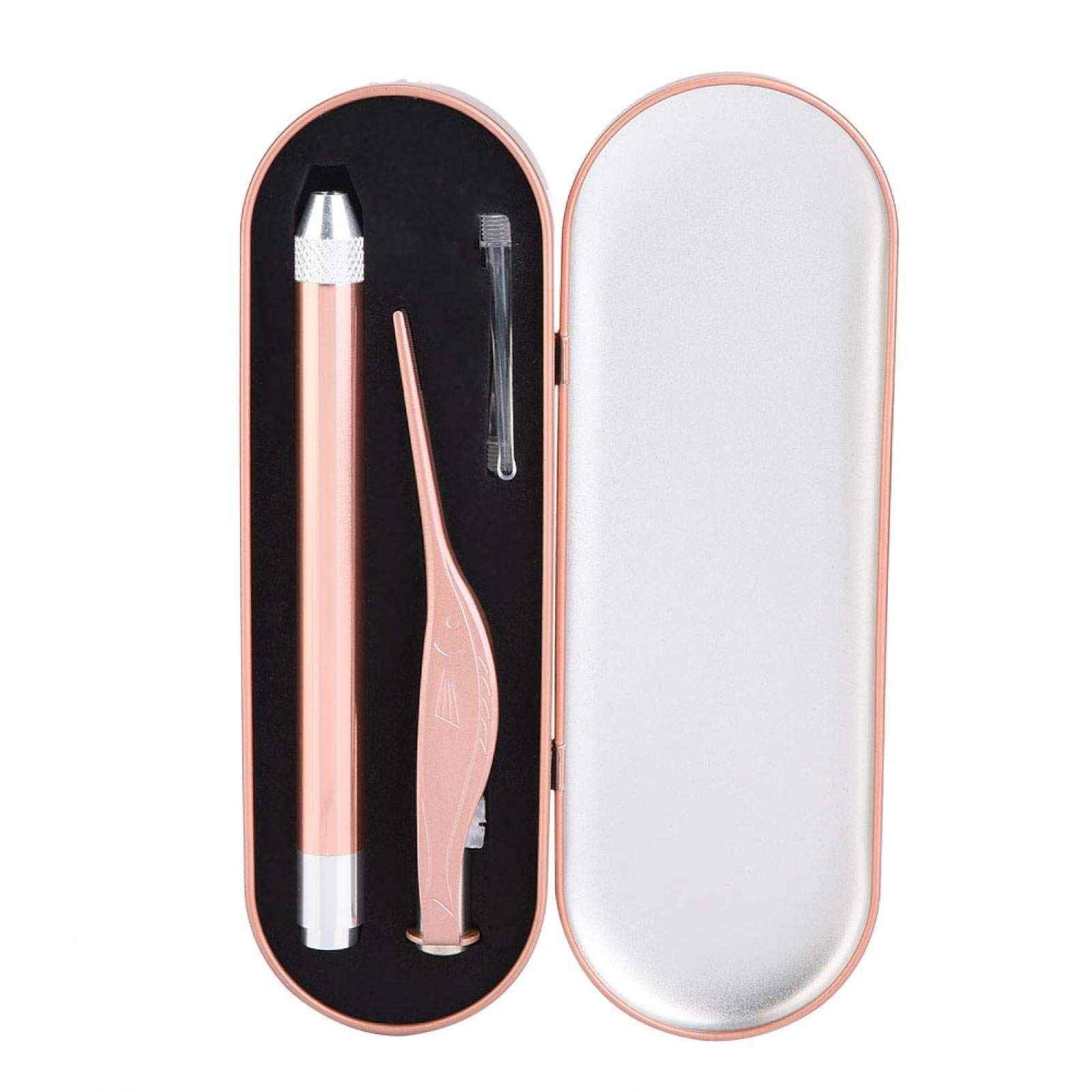Bambino Cerume Rimozione Impostato Acciaio Inossidabile Luminoso Tweezer Earpick Sicuro Morbido Orecchio Scegliere Cera Addetto Pulizie Scatola per Bambino Pulizia Dell'orecchio(Rose Golden)