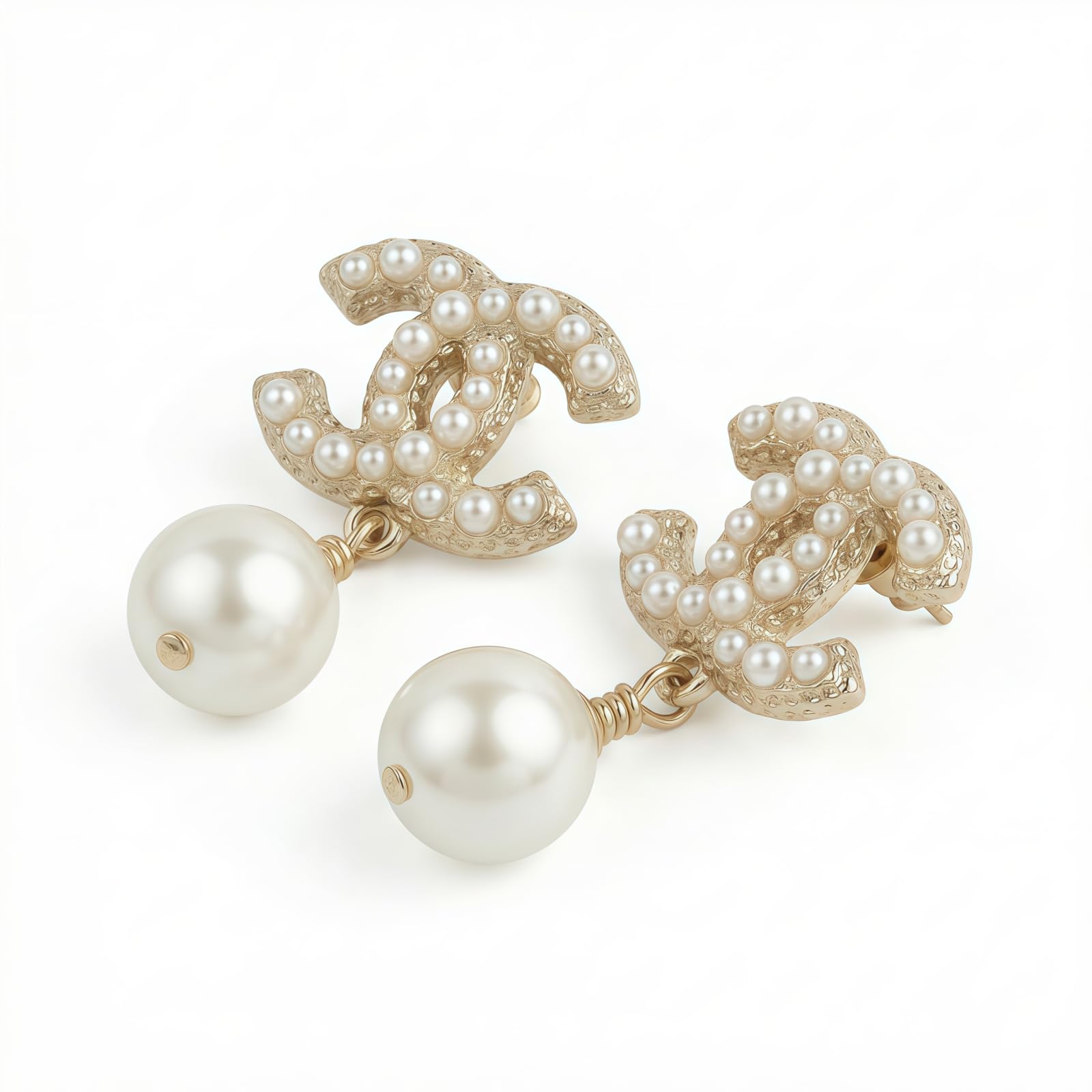 Moorehl 18K Gold Plated Copper Pearl Earrings Non-Allergenic Birthday Gift Baroque Exquisite Jewelry Shining And lustrous Earrings - 3