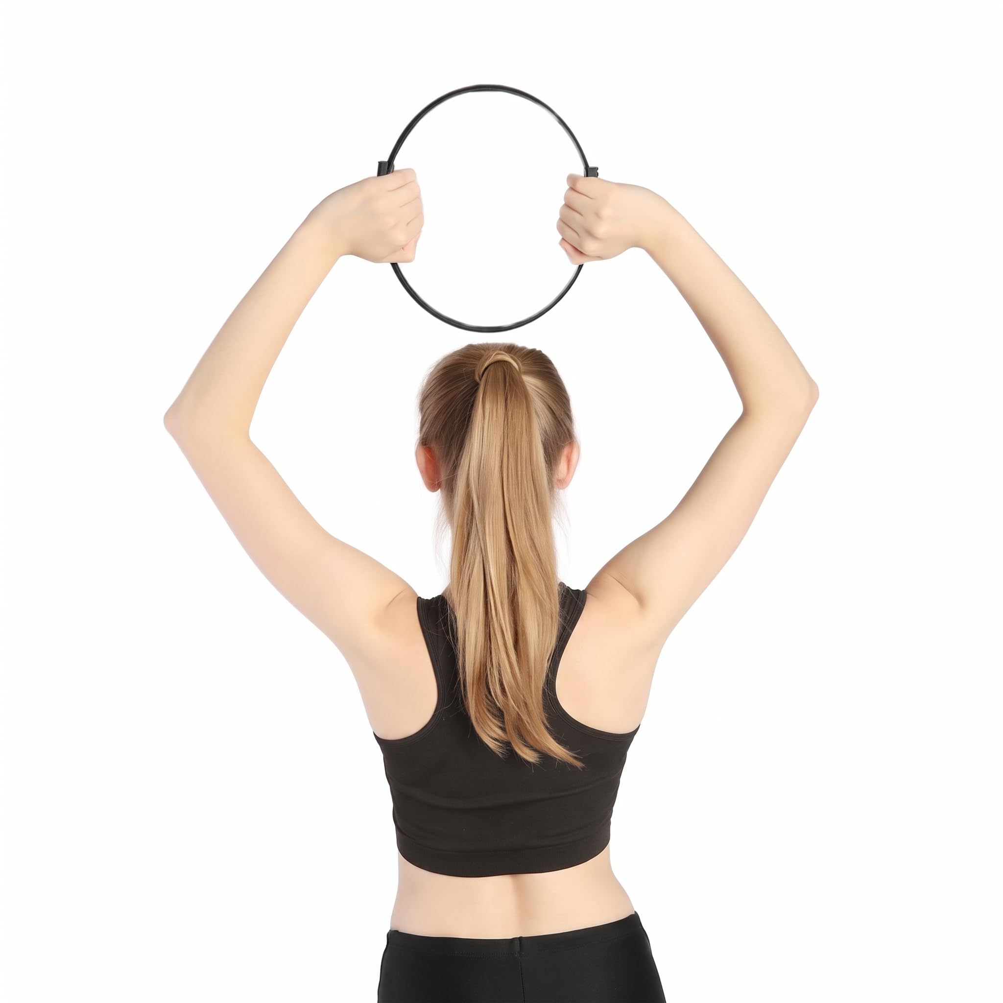 Pilates-Ring Pilates Magic Circle, Fiberglass Core with Silicone Shell (Beige)-image-44
