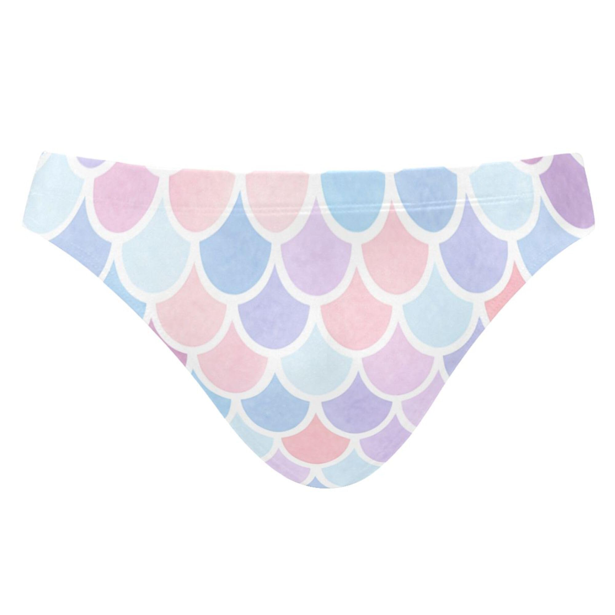 Pink Mermaid Scales Swim Briefs for Men Bikini Swimwear Boys Short XXL B0405121