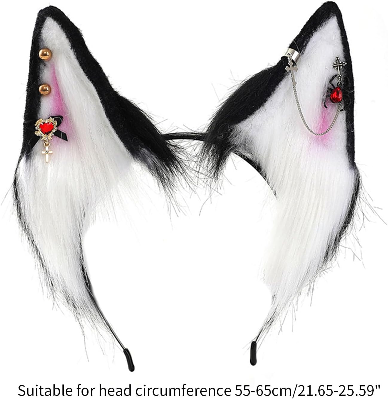 Sweet Students Woman Photoshoots Hairband with Alloy Earring Decor Wolf Ears Headbands Ethnic Cartoon Hair Hoop