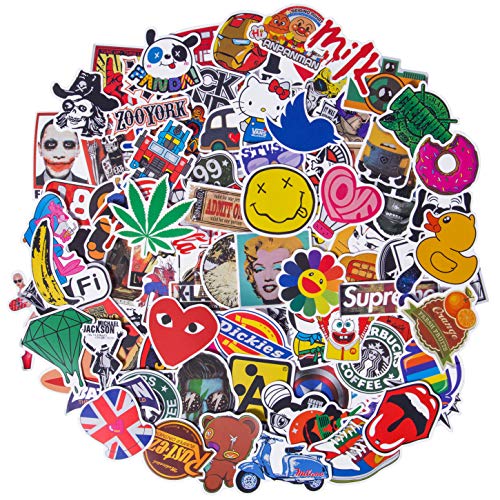 Roberly Cool Stickers 100pcs Waterproof Vinyl Stickers Water Bottles Laptop Stickers Cars Motorbikes