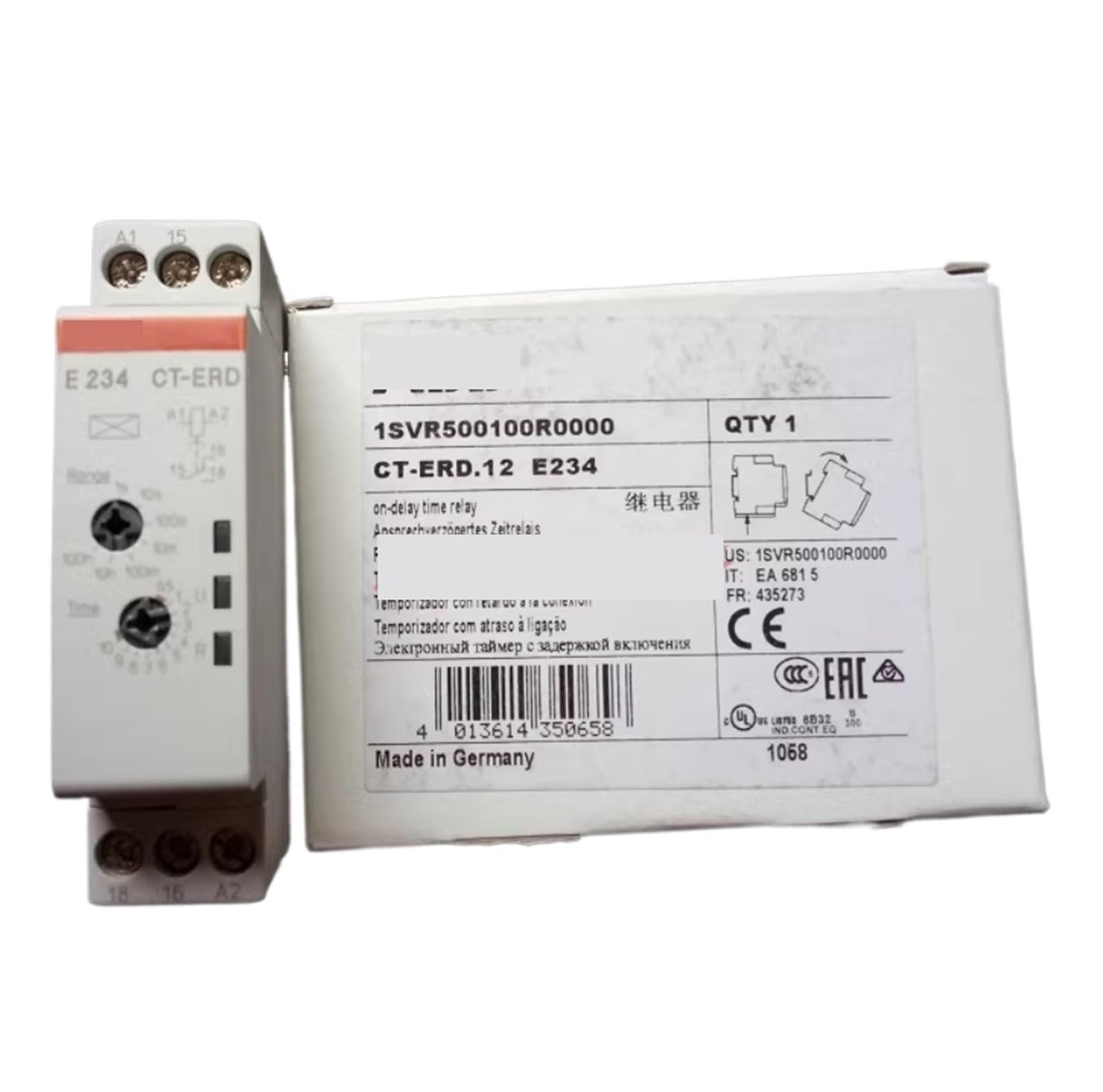 ZVQYSGIW 1pcs Time Relay CT-ERD.12 24-240VAC