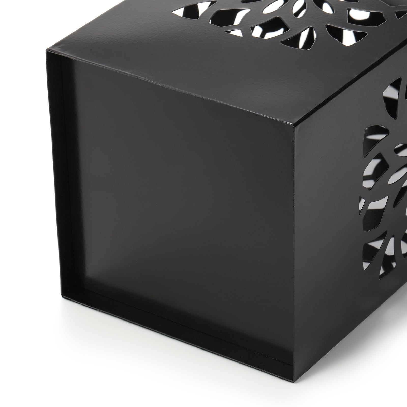 Bekith Metal Umbrella Stand for Entryway, Freestanding Square Umbrella Holder, Rain Collection Umbrella Organizer Bin, Canes Walking Sticks Holder for Home, Office, Black