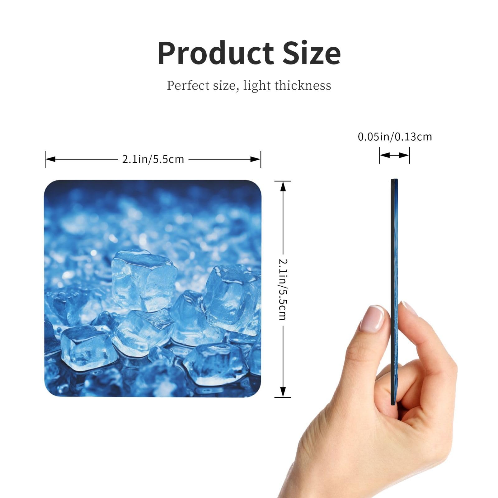 Autocollant Magnétique Pour Frigo – Bleu Motif Pièces – Amovible Et Décoratif