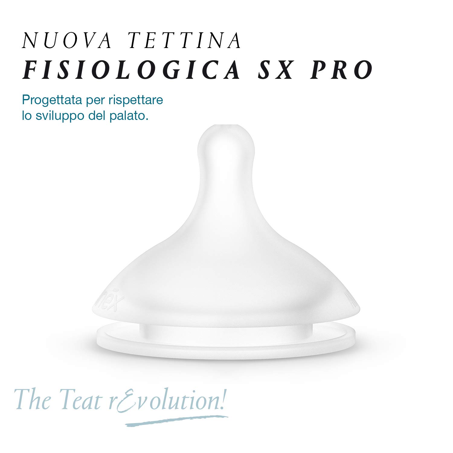 Suavinex Confezione 2 Tettarelle Simmetriche in Silicone SX Pro, Flusso Medio, 3 Mesi, con Sistema Anticoliche