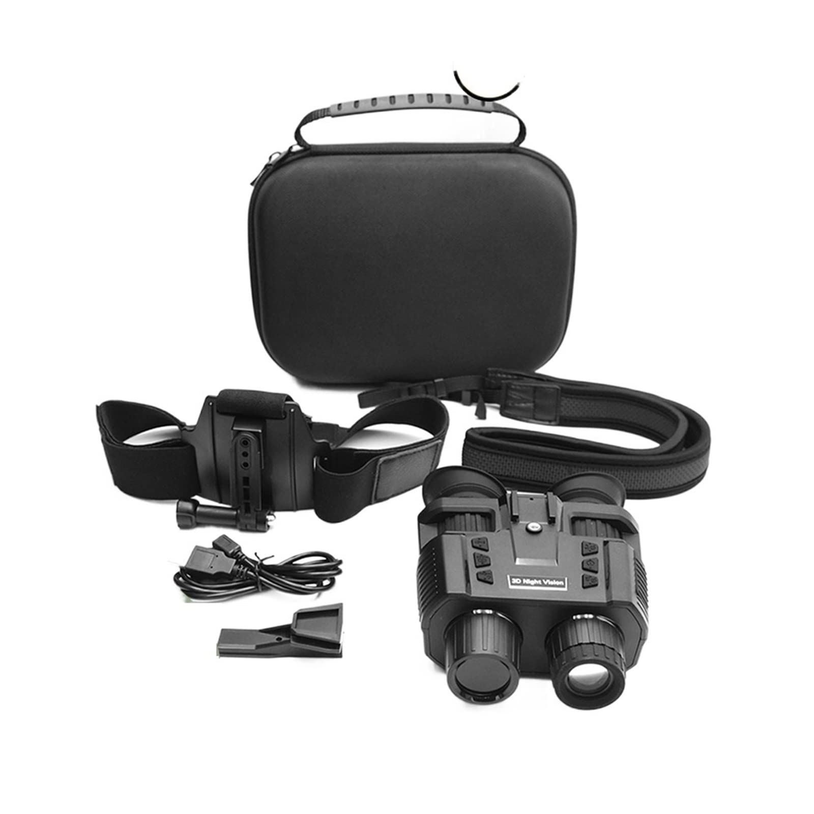 NV8000 3D Night Vision Goggle 1080P HD Infrared Helmet IR NV Binocular Naked Eye 3D Helmet Eyepiece Head Mount Night Darkness