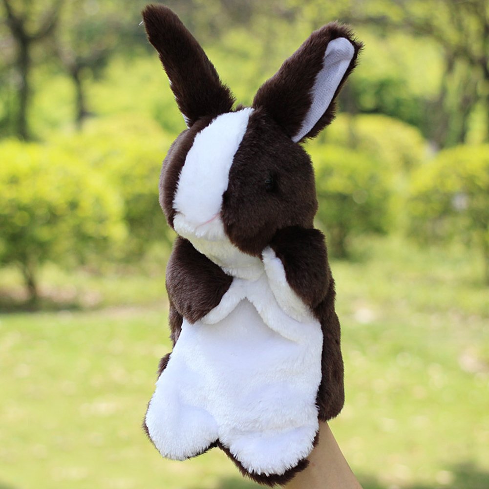 Hflove Cute Animal Doll Family Activities Baby Hand Puppet (Pattern 8)