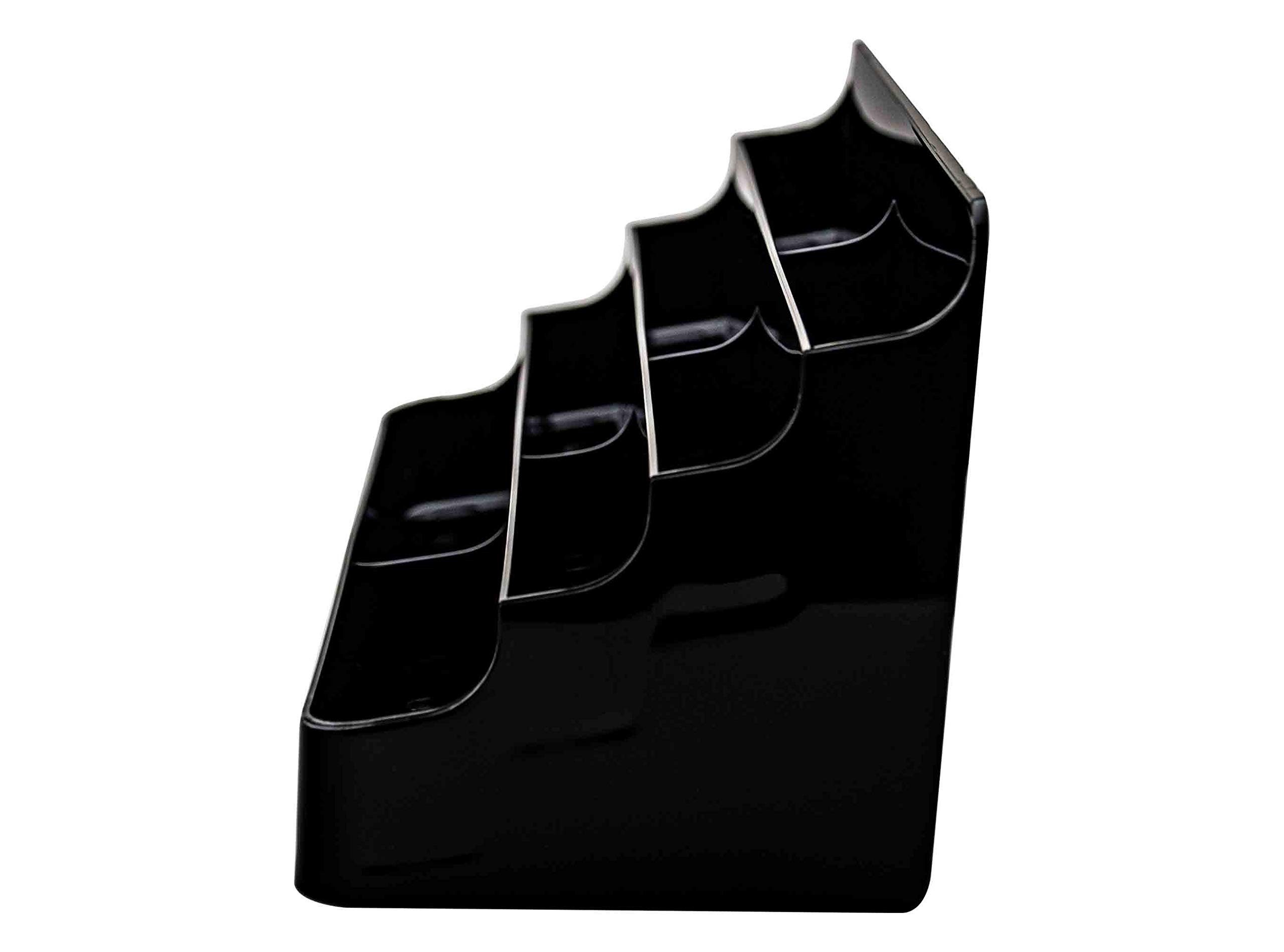 8-Pocket Acrylic Business Card Holder - 4 Tier Display For Desks & Counters - Holds 3.5x2 Cards