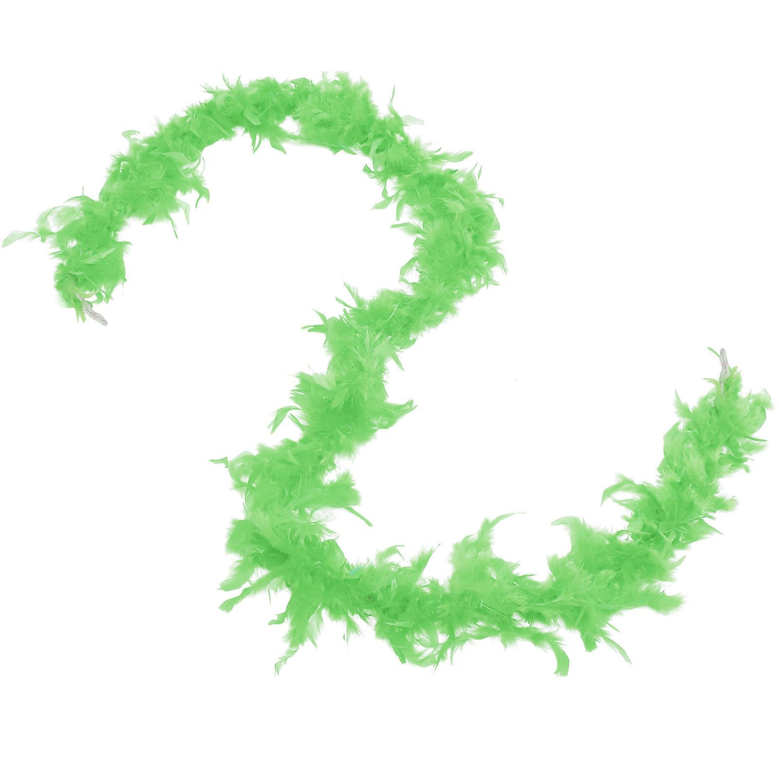 Boa de plumas verde suave al tacto y ligera para celebraciones de gala 8