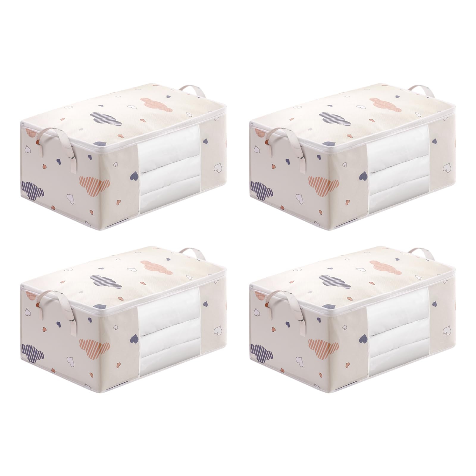 Tsophreniq Of 4 Clothes Storage Solution Practical Bedding Solution Waterproof Bag for Blankets Quilt Quilt Container
