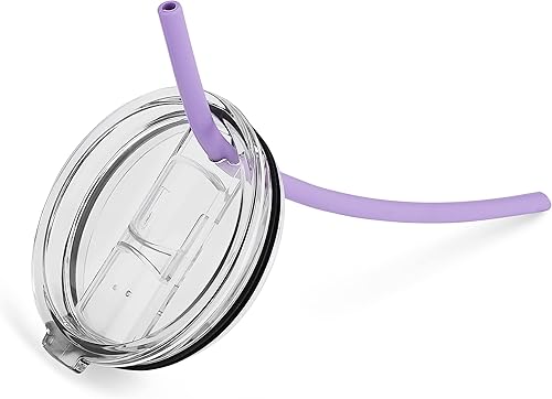 Miniatura 4 de makerflo Vaso de 30 onzas con recubrimiento en polvo, vaso de viaje aislado de acero inoxidable con tapa a prueba de salpicaduras y popote, para té,