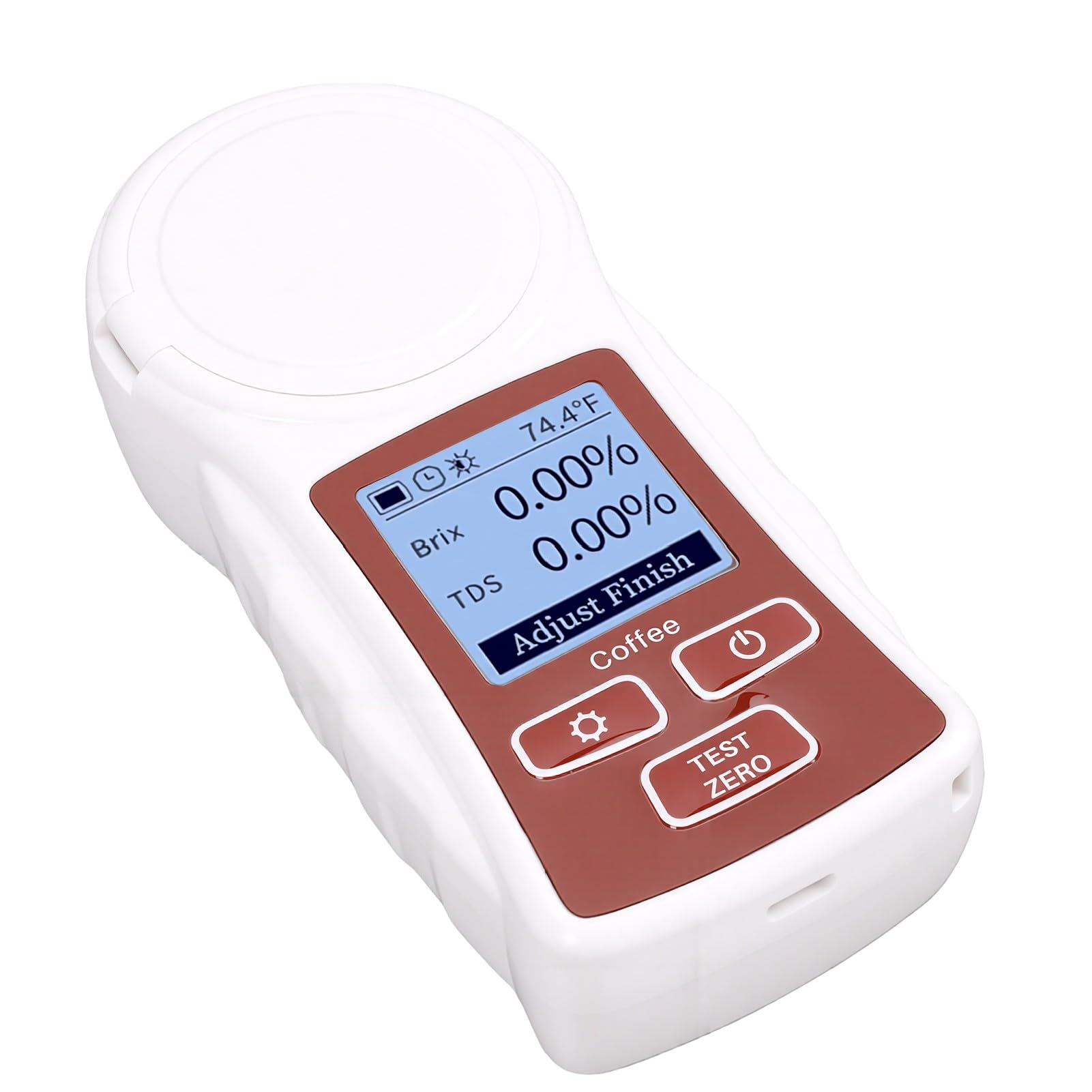 Goshyda Refractómetro Digital TDS para café con ATC, Medidor Brix de café 0-22% ±0,2% de Precisión, Batería Recargable de 400 MAh, IP66 a Prueba de Polvo, Control Preciso de Preparación para el