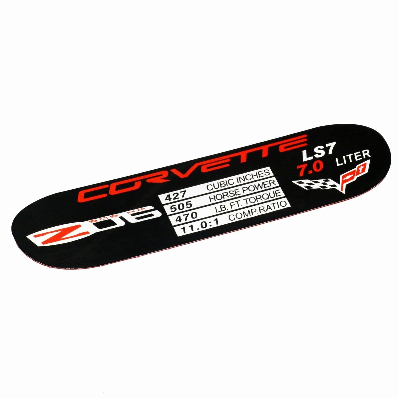 1Pc C6 ZO6 Corvette Spec Data ID Plate Consoler Emblem 3D Badge