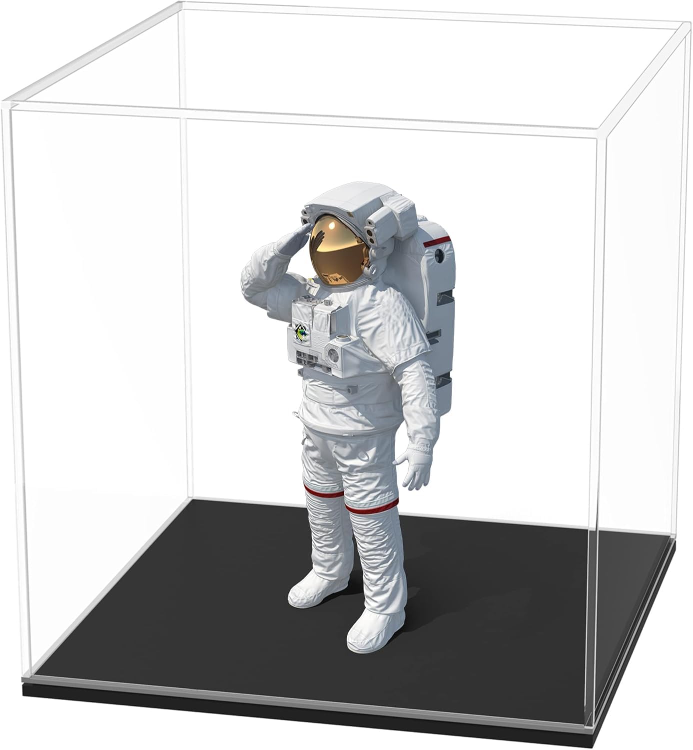 NIYANETAIL DIY DIY Clear Acrylic Display Case | Transparent Box for Collectibles, Action Figures, Models | Countertop Organizer & Dustproof Showcase for Toys Home Décor (6x6x6 Inch Case)