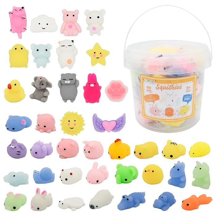 Buy 40 Pcs Mochi Squishy Toy Mini Squishies Bulk Cute Small Squishy