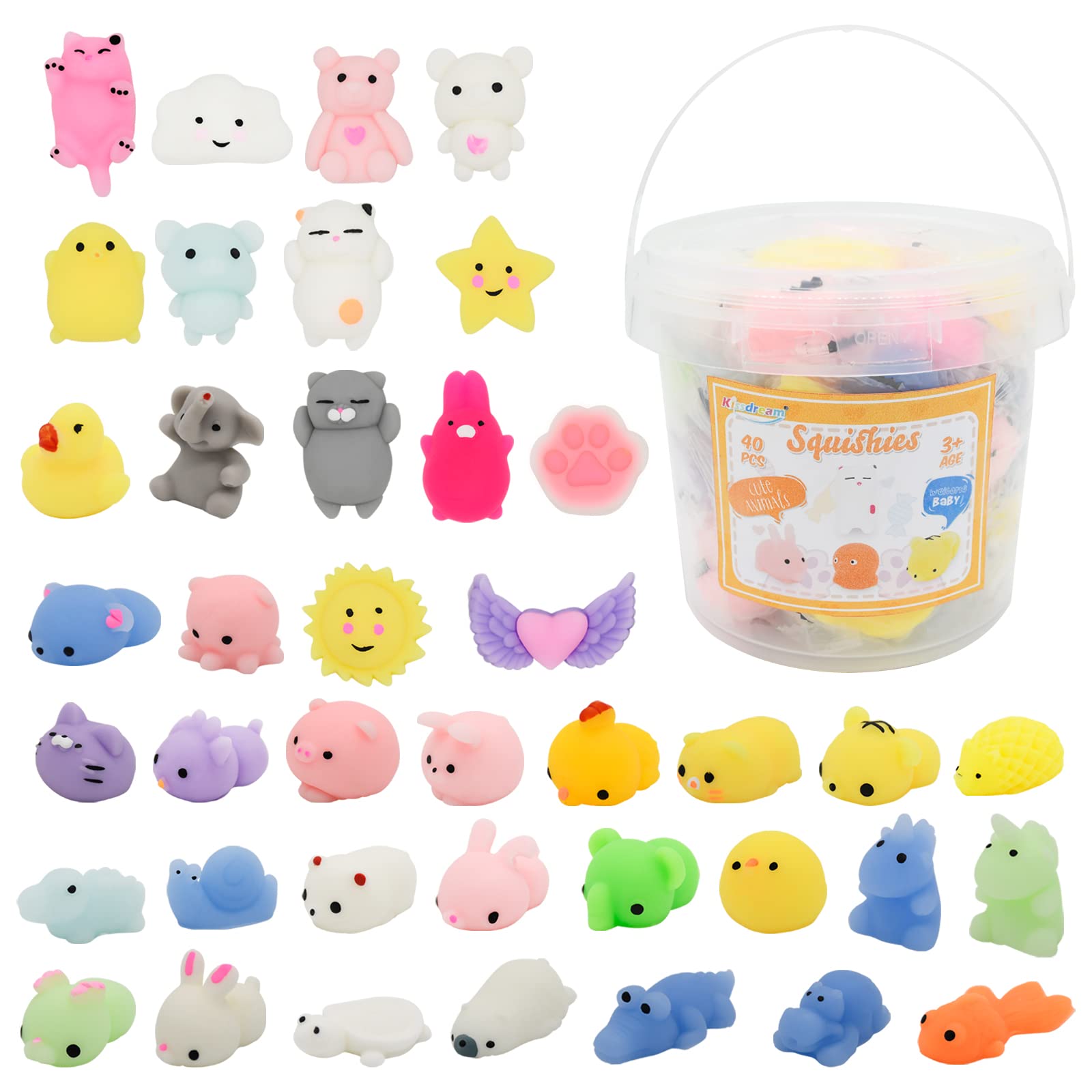 Buy 40 Pcs Mochi Squishy Toy Mini Squishies Bulk Cute Small Squishy
