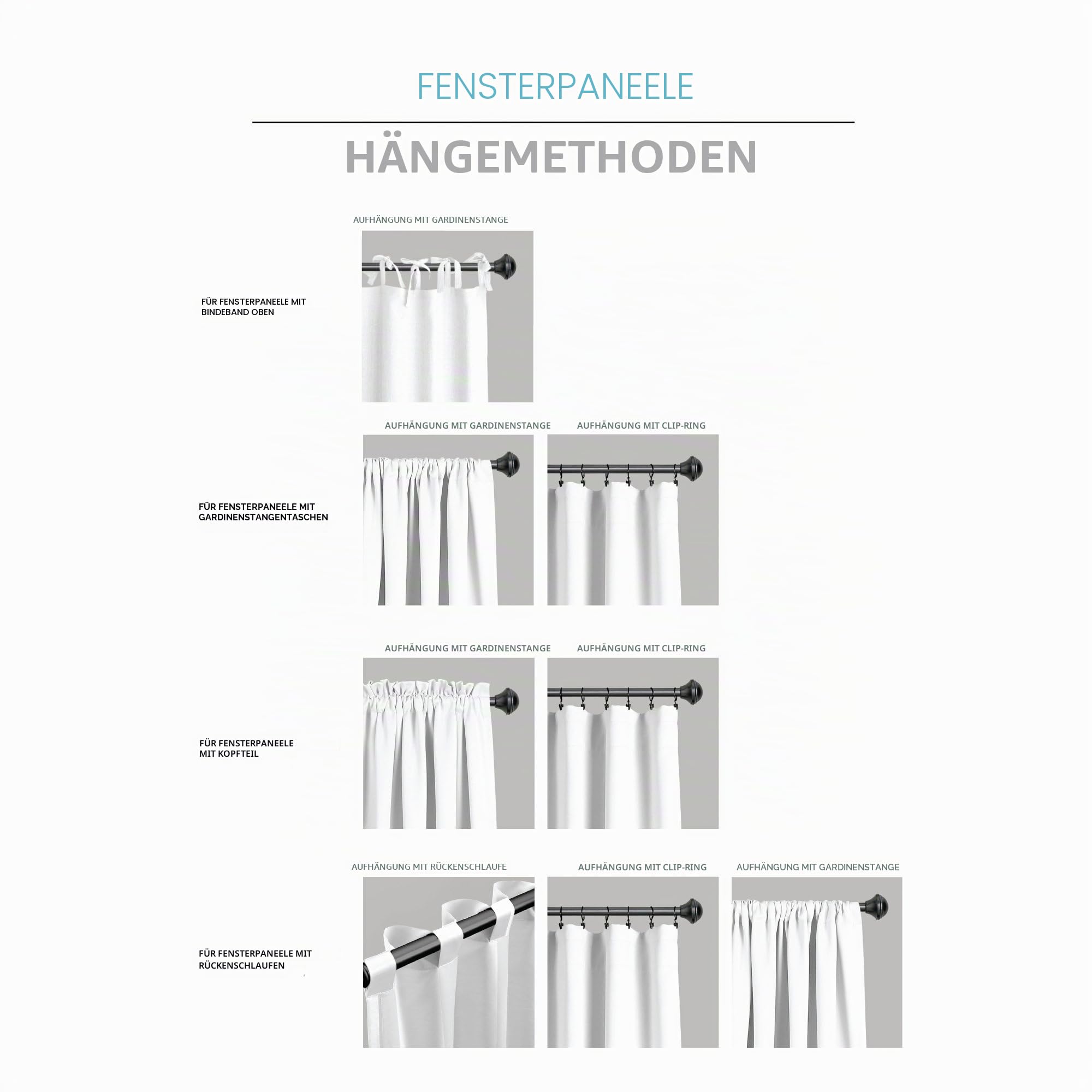 Lush Decor Reyna Fenstervorhang-Set, Weiß, 54x84