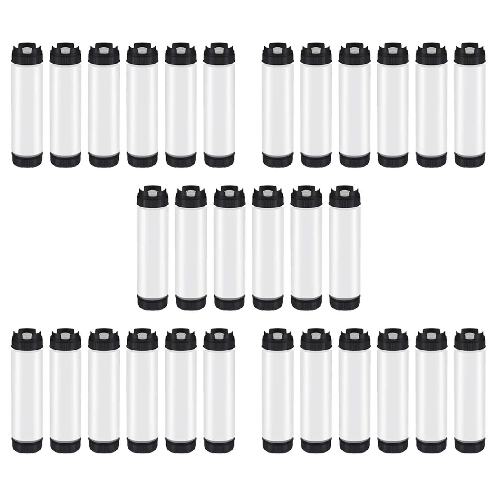 30 Exprimibles para Condimentos de 16 Onzas, Botella Exprimible de Plástico Invertida para Salsas, Dispensador de Válvula Grande con Punta Recargable
