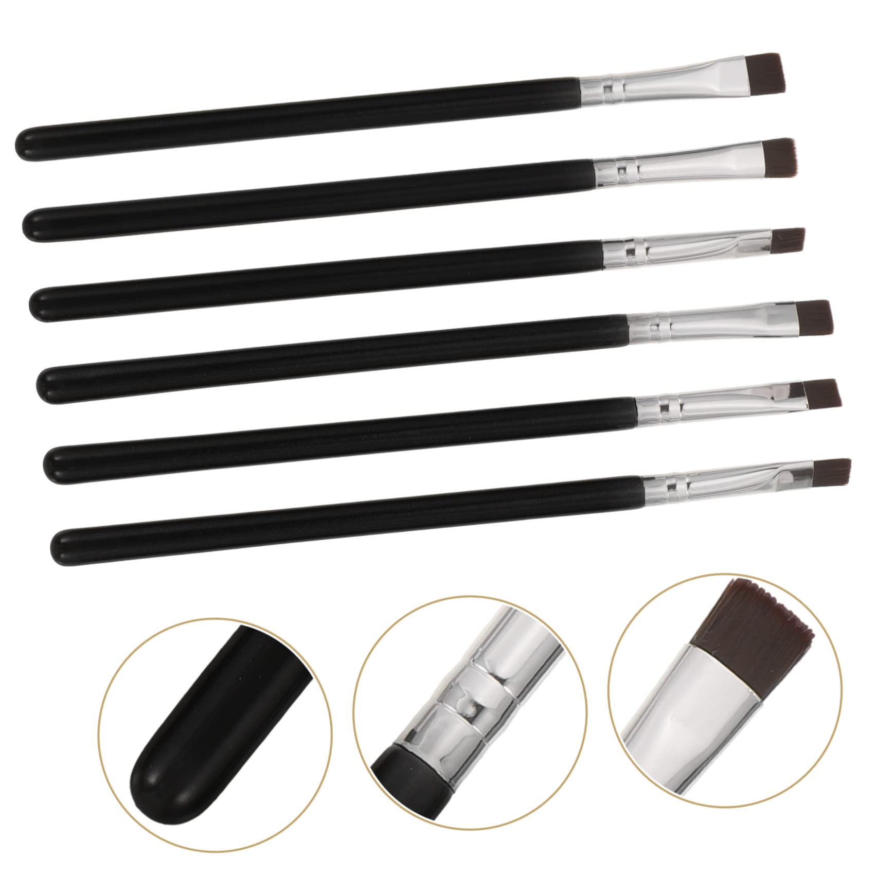 minkissy 30 Pz pennello per sopracciglia piatto pennello per eyeliner sottile e piatto pennello per sopracciglia definitore abito pennello piatto strumento per l'eyeliner pennello da trucco