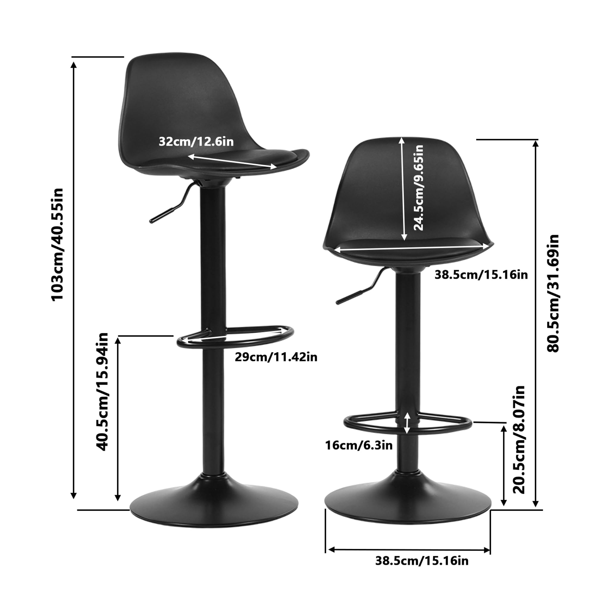 Set tavolo bar e sgabelli: rovere scuro + sgabello girevole