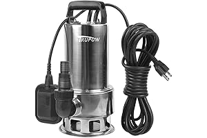 TruPow 110v 1.5HP Submersible Sewage Sump and Transfer Pump