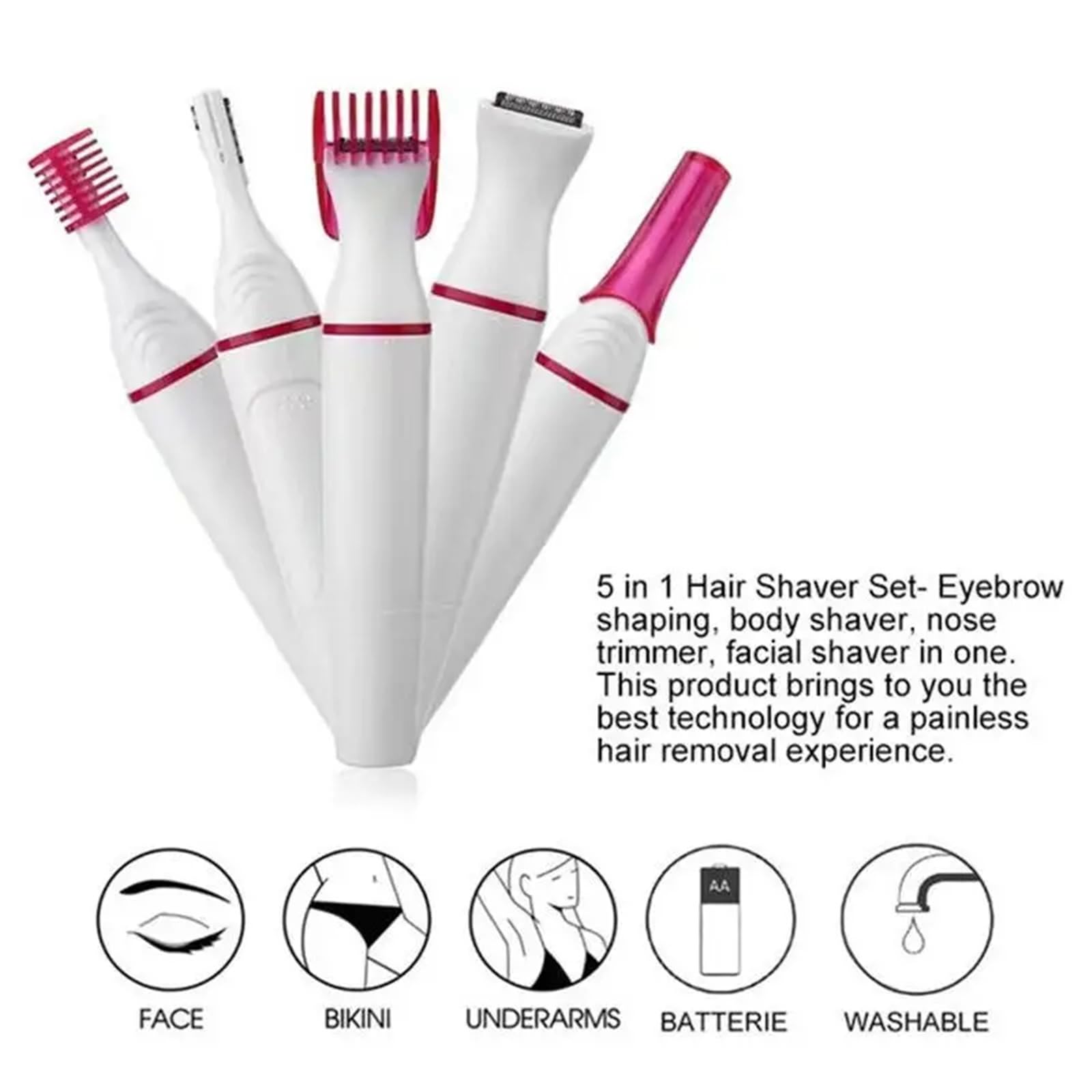Coltello Sopracciglio 5 in 1 Rasoi Elettrici Depilazione Corpo Epilatore Indolore Strumenti Donna Trimmer Viso Donne Sopracciglia Rasoio Donna