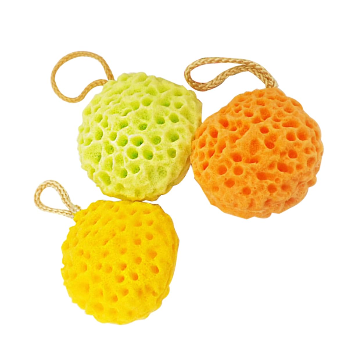 Healvian 9piezas Esponjas De Baño Panal Para Ducha Esponjas Exfoliantes Amarillo Verde y Naranja Suaves y Duraderas Para Limpieza Corporal