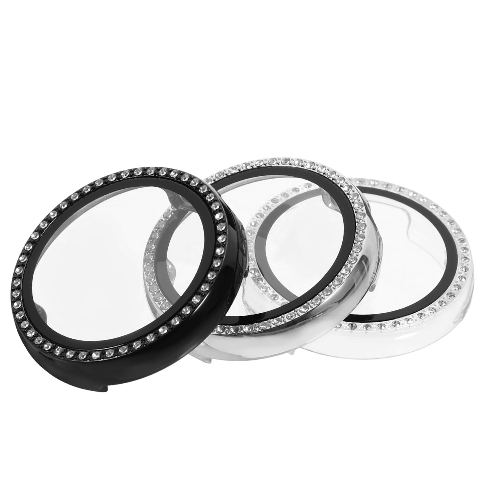 HOMSFOU Lot De 5 Coques De Montre Intégrées en Strass pour Montre Connectée Légères Et Robustes 3 X 5 Pièces