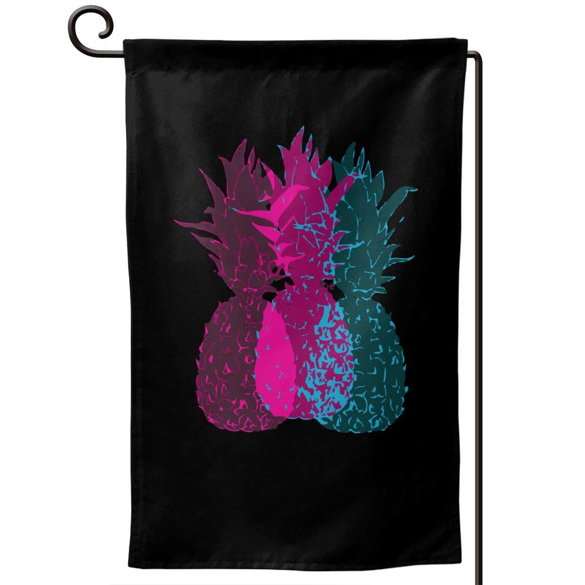 Jeewly Outdoor Flags Bstract Pineapple Fruit Garden Flags Durable Outdoor House Banners for Patio Lawn Home Outdoor Decor 12.5x18In