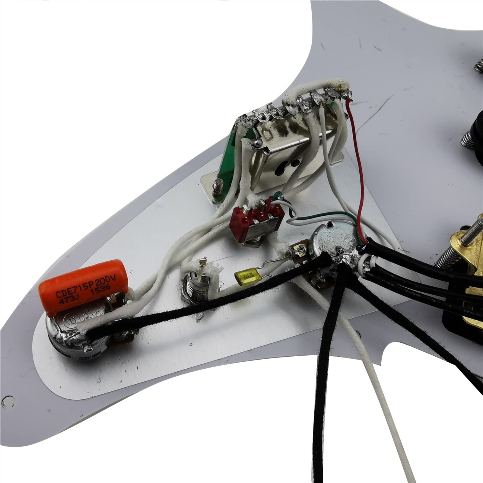 Pickguard Guitare chargé Pickups de Guitare pickguard pré-programmé Alnico 5 SSH Harnais de câblage Harnais Pickups Push-Pull Single Cut Set pour Ibaz RG Séries