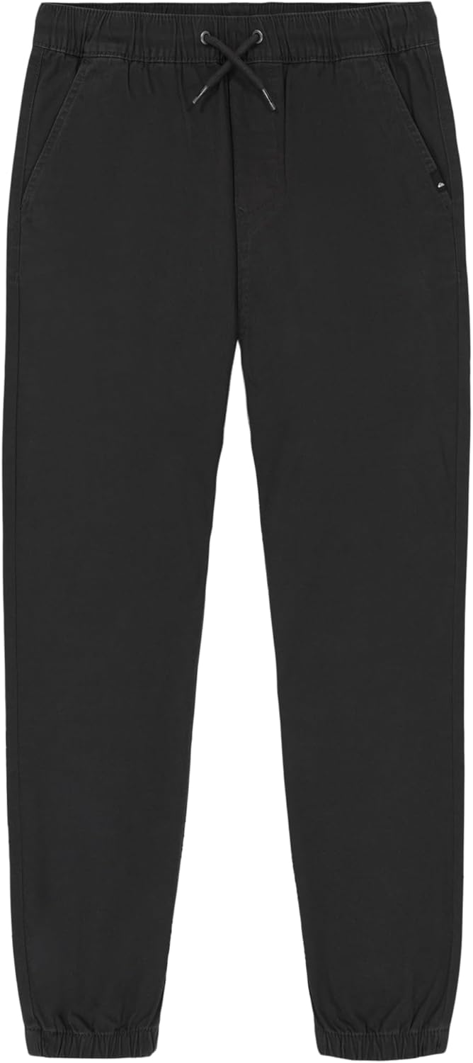 Quiksilver Boys' Taxer Beach Cruiser Pants, Stretch Twill Joggers, Casual & Comfortable Fit