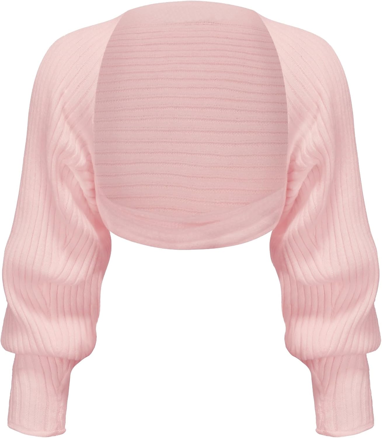 EXARUS Girls Cardigan Teen Open Front Cropped Sweater Long Sleeve Shrug Bolero Ribbed Lightweight Casual Dressy Knit Top