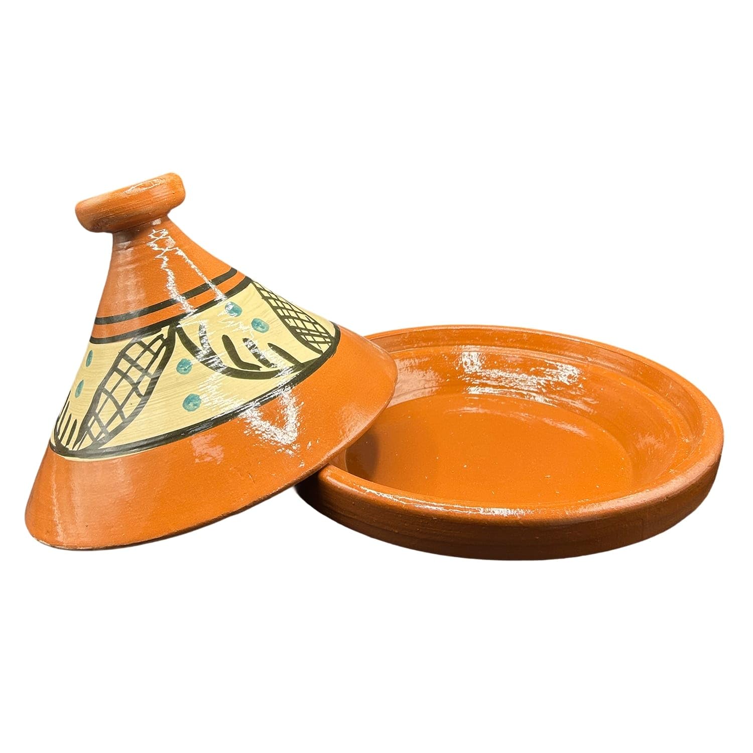Tajine XL 35 cm in Terracotta Dipinta a Mano – Pentola Tradizionale Marocchina/Tunisina + Ebook Gratuito 3107251053