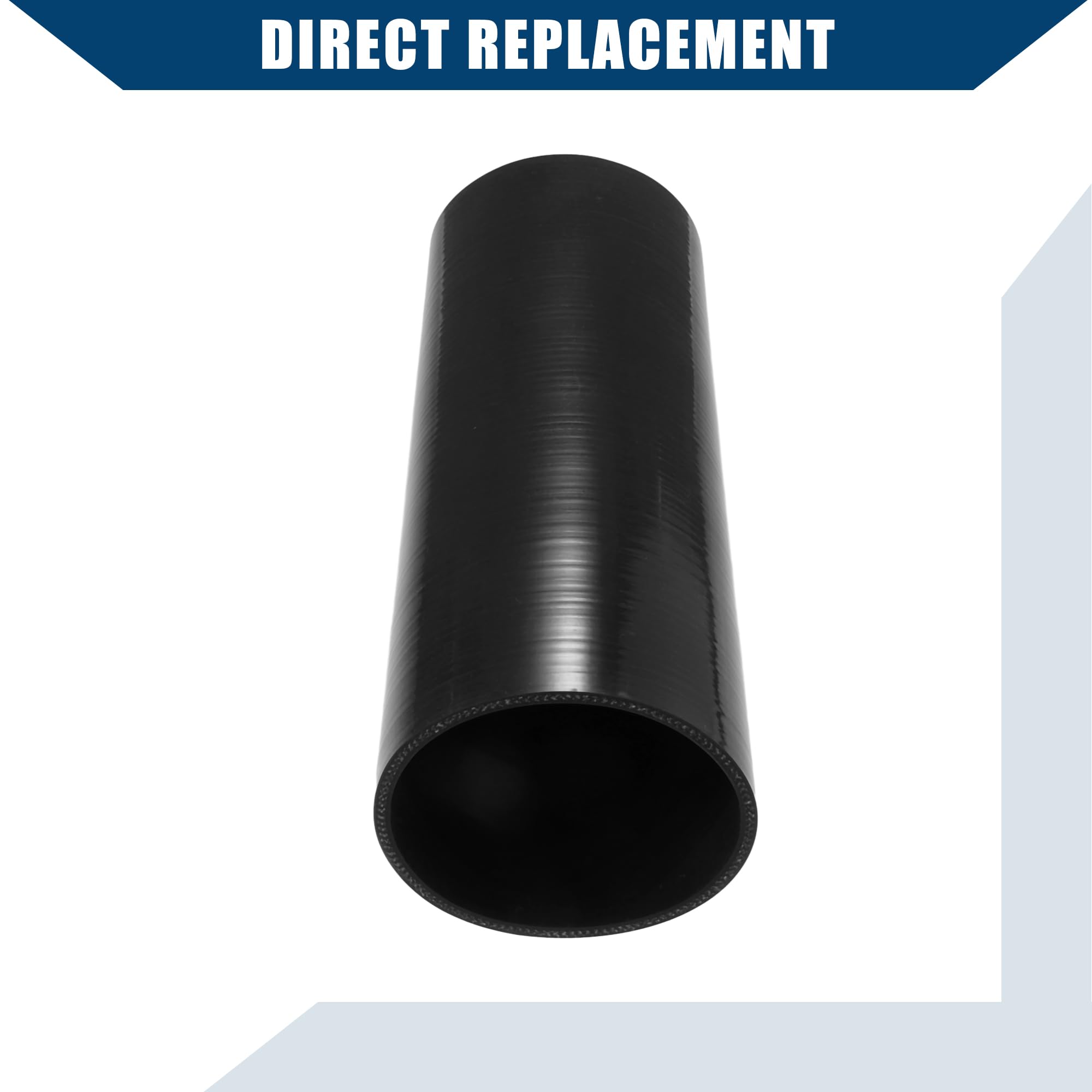 Black Silicone Turbo Hose Speed Daddy 3" ID 12" Long 4-Ply Silicone Hose - Black Turbo Intake/Intercooler Pipe (Reinforced) Exhaust Pipes & Tips For Mazda 3 - Foto 6