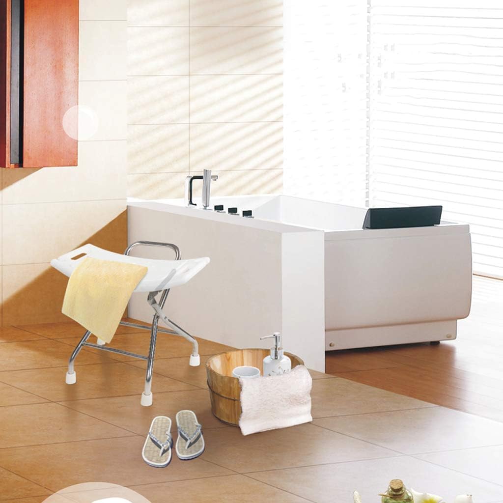 Sgabello da Doccia, Sedia da Doccia, Sedia da Doccia, Sgabello Pieghevole da Bagno/Doccia per disabili, Sedia da Doccia Leggera Antiscivolo con Supporto per soffione Doccia in acci