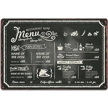 Amazon.co.jp: コーヒーメニュー壁の装飾ヴィンテージポスター家