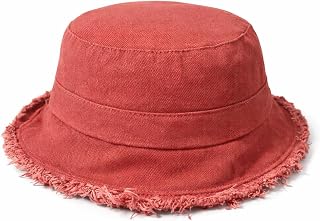 Bipto Unisex Cotton Bucket Hat for Men & Women | Frayed Edge Summer Sun Hat | Adjustable Inner Fit Fisherman Cap | Lightwe... Price In India