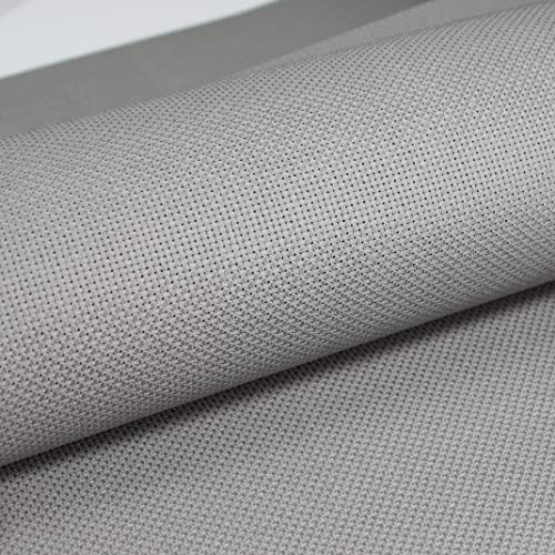Image of KCS 4 pc of 12 inch x 18 inch 14CT Counted Cotton Aida Cloth Cross Stitch Fabric (Medium Grey)