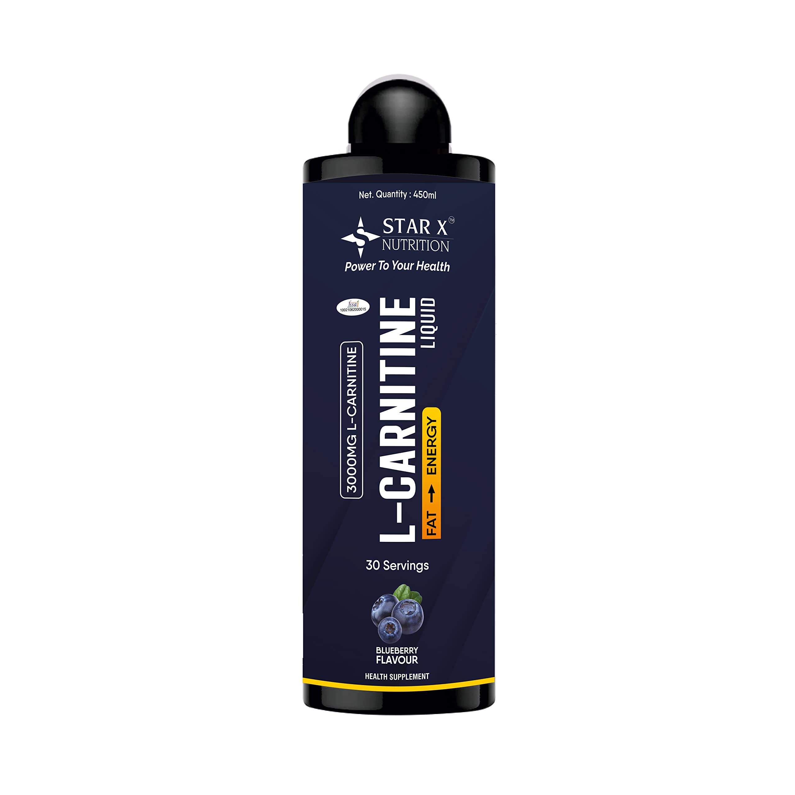 StarX Nutrition Liquid L-Carnitine 3000 mg, Helps Convert Fat into Energy ( Blueberry, 450 ml, Pack of 30 Servings) : Amazon.in: Health & Personal Care StarX Nutrition Liquid L-Carnitine 3000 mg, Helps Convert Fat into Energy ( Blueberry, 450 ml, Pack of 30 Servings) : Amazon.in: Health & Personal Care